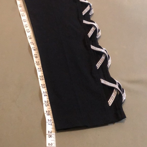 KRISTEN’S KLOSET Lovely Women’s size 12” Pants , bling crystal design on legs - Picture 14 of 16